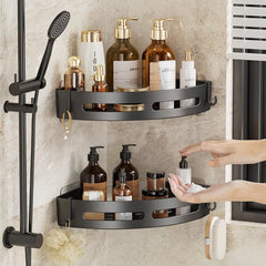 3/2/1 PCS No Punching Required Bathroom Shampoo Holder Shower Caddy Shelves Storage Shelf Towel Holder Shelves for Bathroom