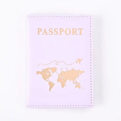 1PCS Passport Cover Bag for Women Men Pu Leathaer Fashion Travel Passport Holder Case ID Name Business Cards Protector Pouch