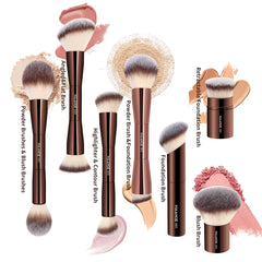 Makeup Brushes Double Head Foundation Powder Concealer Blusher Bronzer Makeup Brush Soft Fiber Hair Cosmetic Beauty Tools