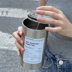 Stainless Steel Coffee Cup Thermoses Double Wall Vacuum Flask Insulated Cup Portable Ice American Coffee Mug Water Bottle