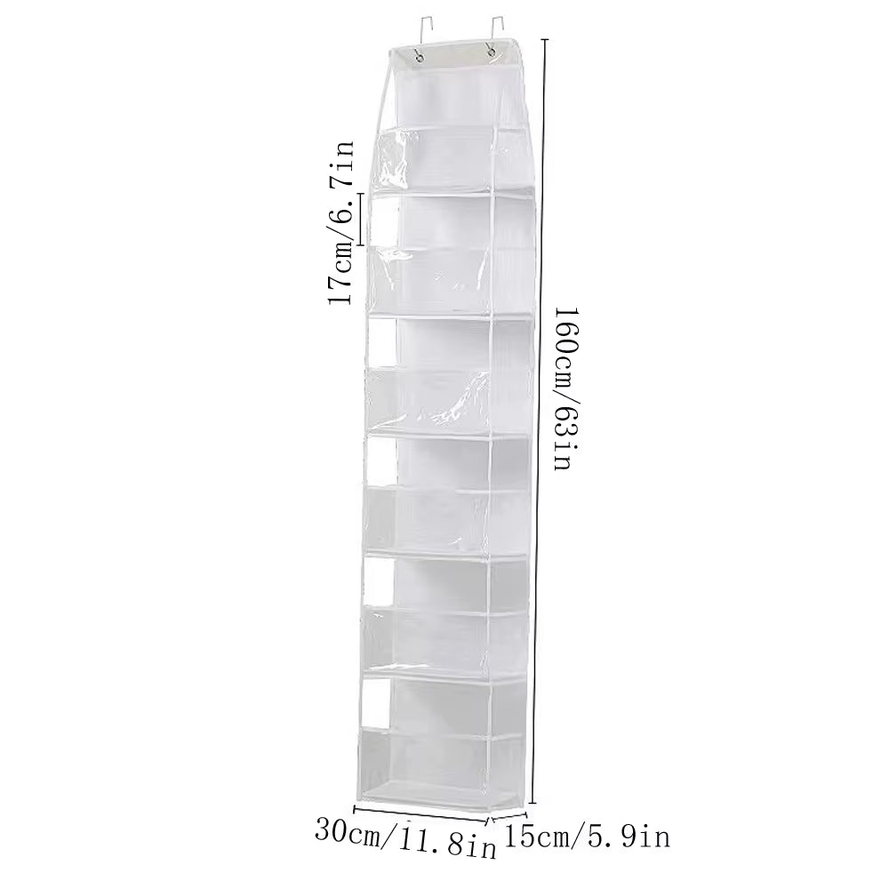 1Pc 4 /6Layer over the Door Hanging Organizer Cosmetics Wall Hanging Storage Organizerfor Nursery Bathroom Closet Bedroom Dorm