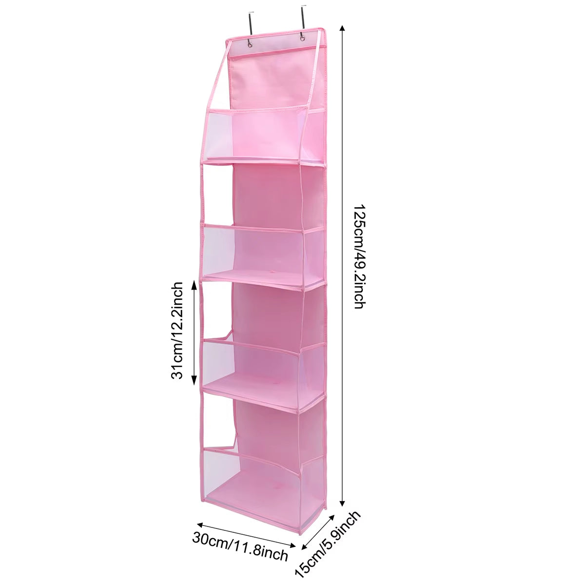 1Pc 4 /6Layer over the Door Hanging Organizer Cosmetics Wall Hanging Storage Organizerfor Nursery Bathroom Closet Bedroom Dorm