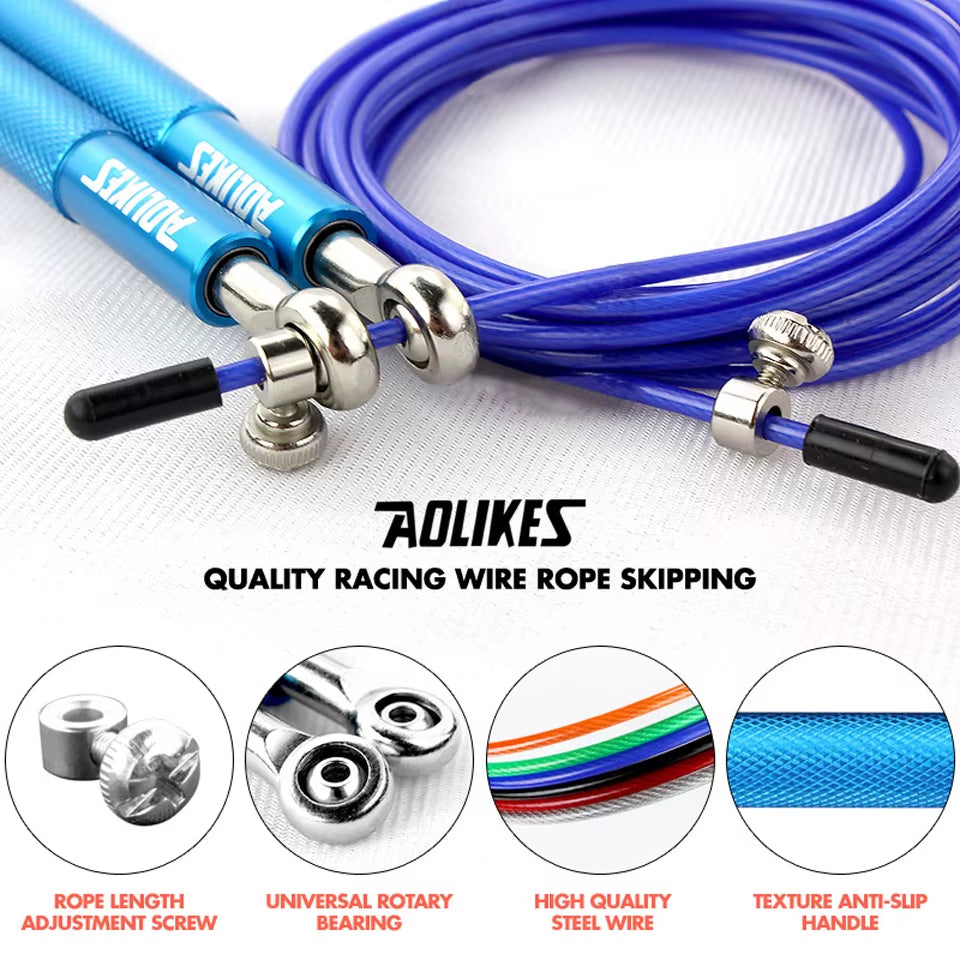 Crossfit Jump Rope Professional Speed Bearing Skipping Fitness Workout Training Equipement MMA Boxing Home Exercise