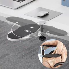 Computer Desk Arm Rest Pad Foldable Ergonomic Wrist Rest Support for Keyboard Armrest Extender Rotating Mouse Pad Holder Rack