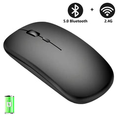 Bluetooth Wireless Optical Mouse, USB Rechargeable for Computer, Laptop, MacBook, and Gaming