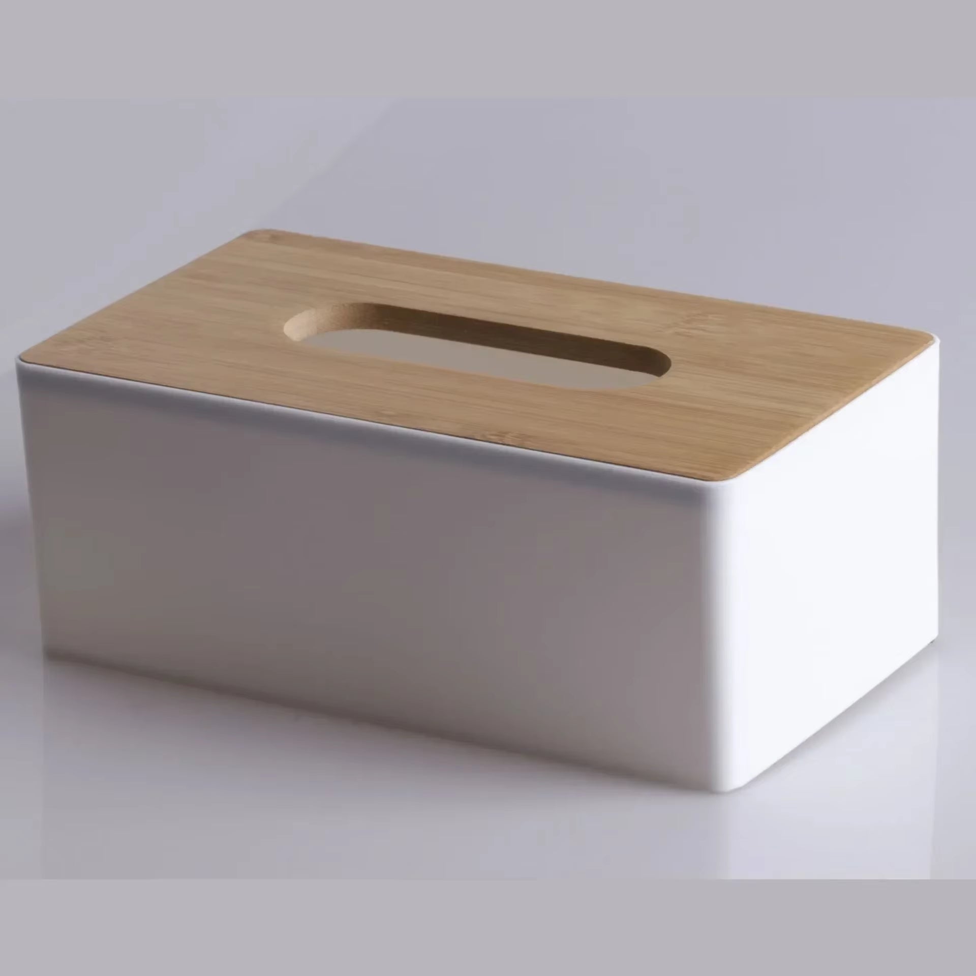 Tissue Box Table Napkin Rings Tissue Case Paper Box Container Bamboo Cover Solid Wood Storage Box Home Table Decoration