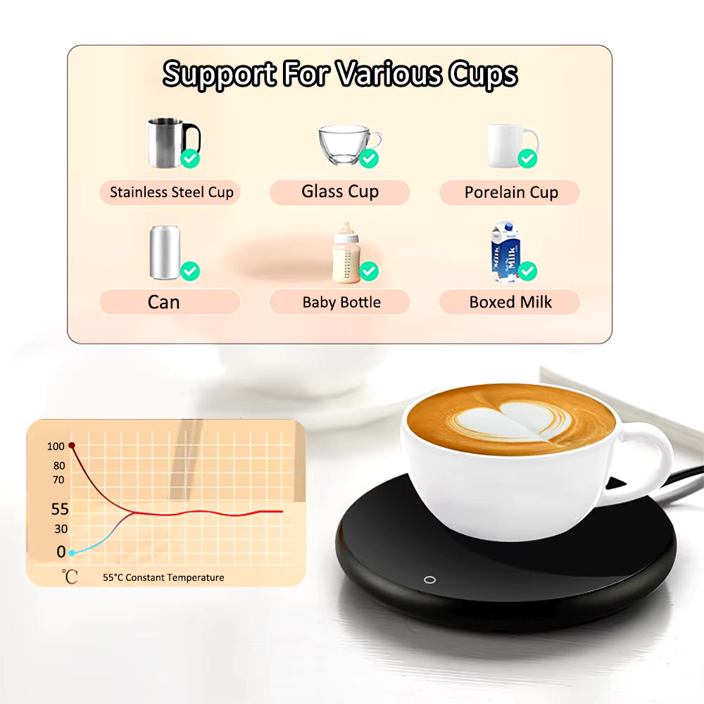 Mug Warmer USB Cup Warmer Coffee Cup Heater Thermostatic Heating Coaster Cup Electric Milk Tea Coffee Mug Warmer for Office Home