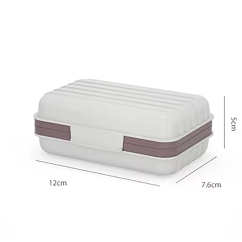  Bathroom Soap Dish with Lid, Plastic Soap Box for Dry Storage and Travel Essentials