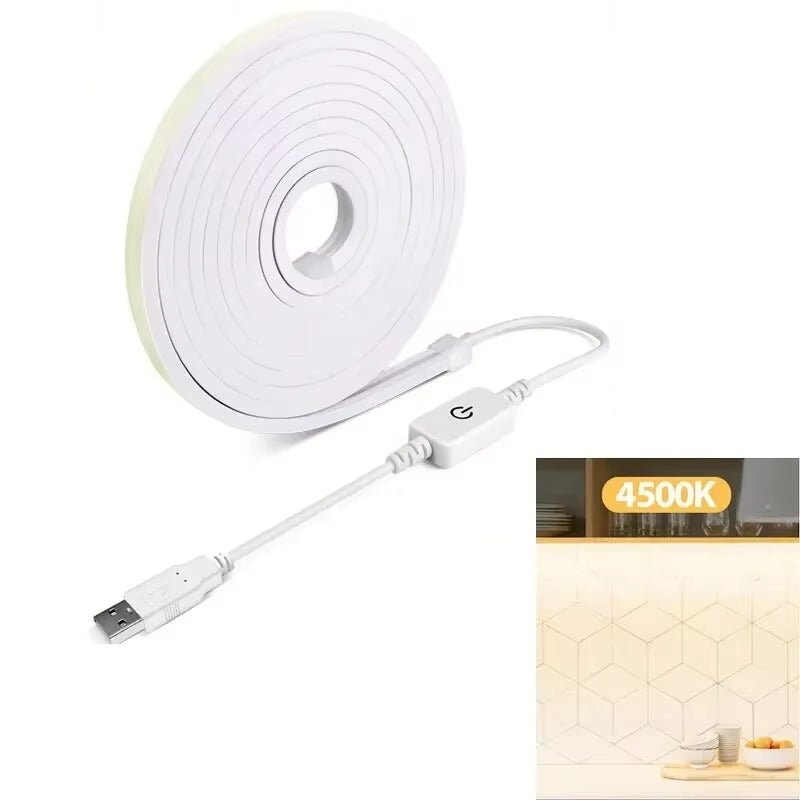 1M Touch Sensor LED Dimmable Strip Lights Waterproof Flexible LED Neon Light 5V USB for Room Decor Bedroom Living Room Kitchen