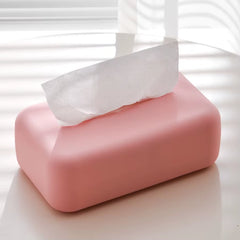 Light Luxury Tissue Box Soft Waterproof Tissue Box Cover Silicone Reusable Wet Wipe Box Holder Bathroom Kitchen Paper Holder