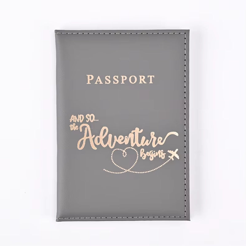 1PCS Passport Cover Bag for Women Men Pu Leathaer Fashion Travel Passport Holder Case ID Name Business Cards Protector Pouch