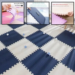 1-16PCS 30*30Cm Sports Gym Protection EVA Leaf Grain Floor Mats Yoga Fitness Non-Slip Splicing Rugs Thicken Shock Room Workout