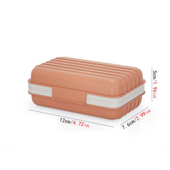  Bathroom Soap Dish with Lid, Plastic Soap Box for Dry Storage and Travel Essentials