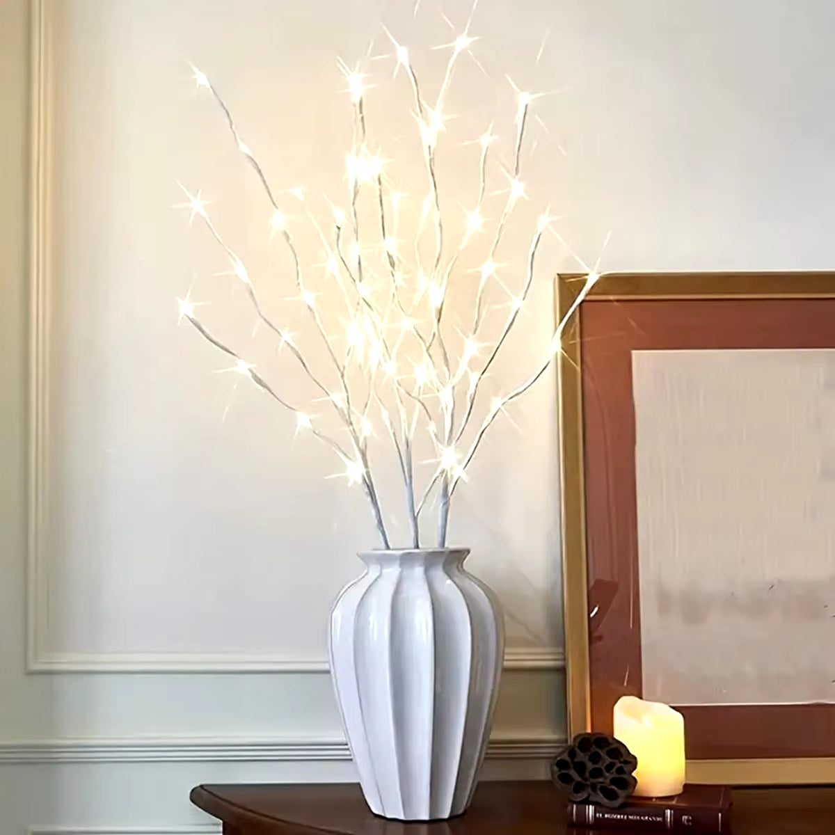 1 PC White Birch Branch Light LED Festive Lights Battery Operated for Christmas Party Wedding Decoration Twig Outdoor Lights