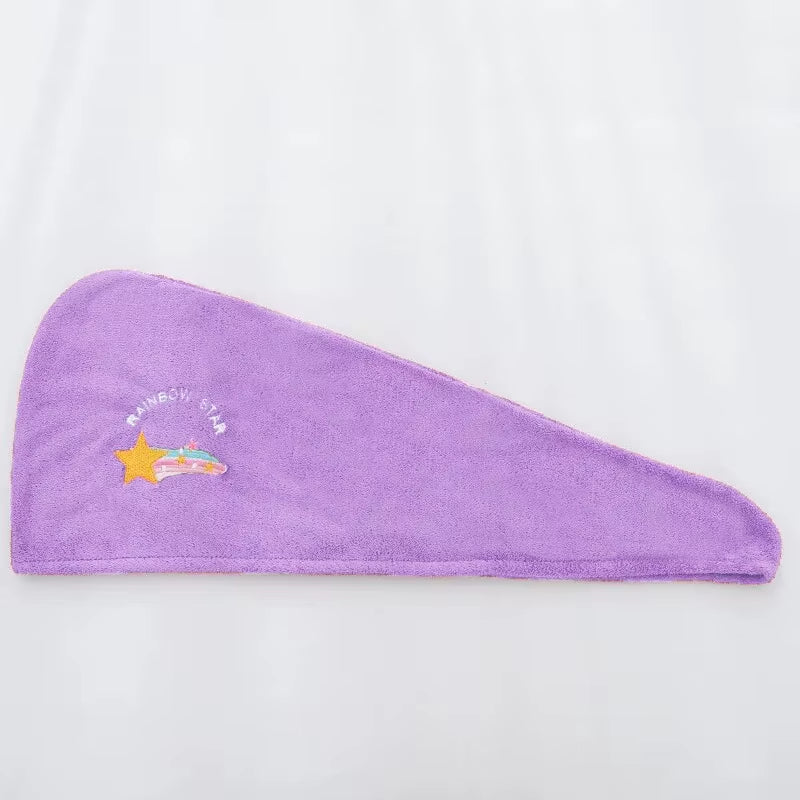 1Pc Quickly Dry Hair Hat Super Absorbent Soft Bathroom Women Head Towels Girls Cute Hair Towel Hair Dry Wrap Bonnets