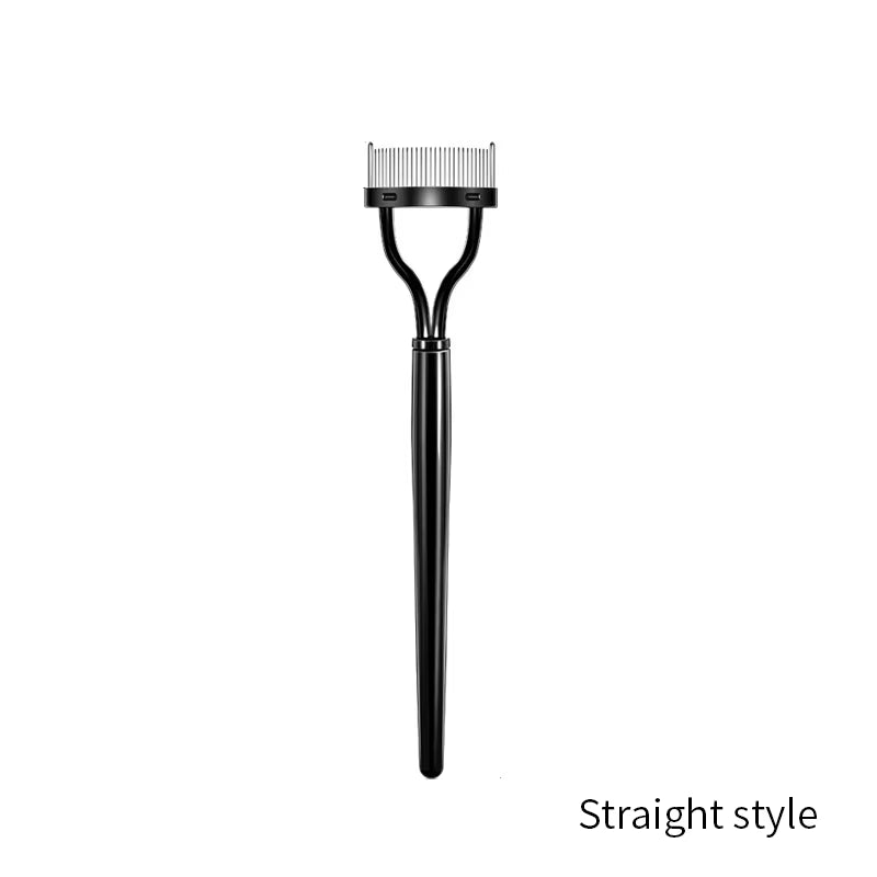 Eyelash Separator Metal Teeth Straight Eyelash Curler Beauty Makeup Stainless Eyelash Brush Comb Mascara Curl Makeup Tool