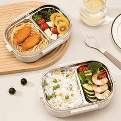 Stainless Steel Thermal Insulation Lunch Box: Leak-Proof Seal for Student and Office Workers, Complete with Spoon (900Ml)