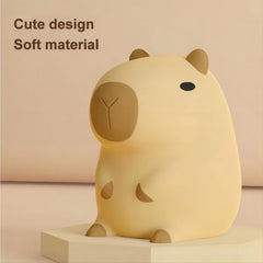 Cute Cartoon Capybara Silicone Night Light USB Rechargeable Timing Dimming Sleep Night Lamp for Children'S Room Decor