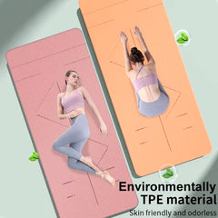 WESTTUNE Yoga Mat Non Slip, Eco Friendly Pilates Fitness Mats Anti-Tear Exercise Yoga Mat with Carrying Strap and Bag for Women