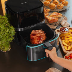 Air Fryer 5,5 L Cecofry Full Inox 5500 Pro. 1700W, Dietary and Digital, Touch Panel, Stainless Steel Finish, Perfectcook Technology, Thermostat, 8 Modes. Oil Free.