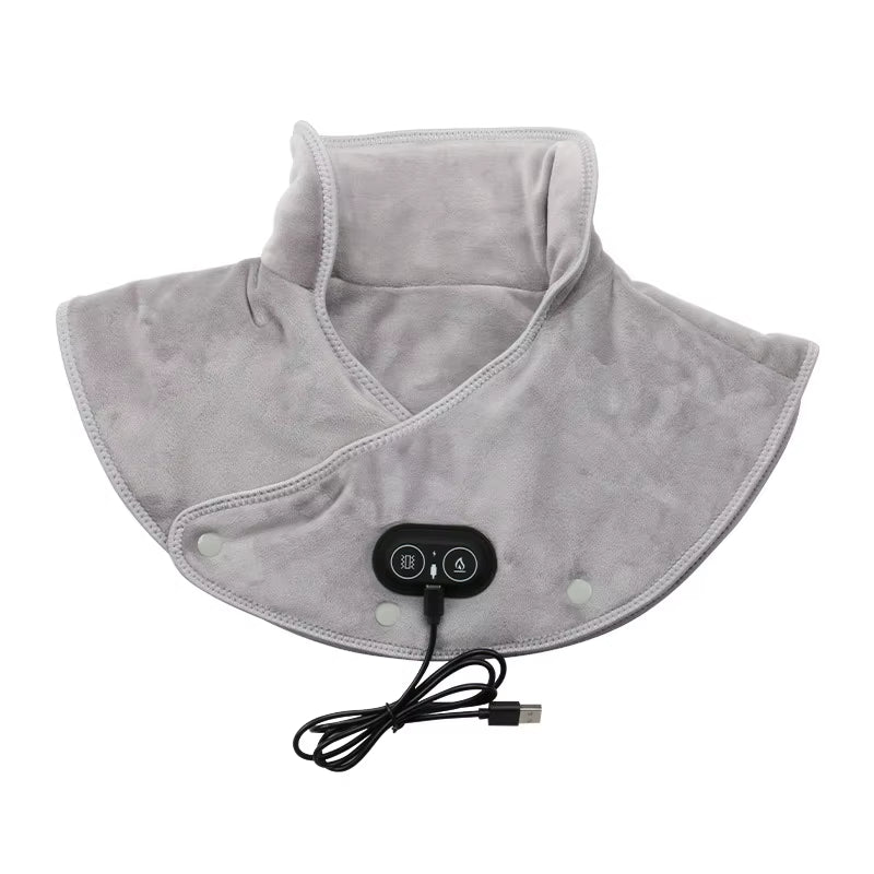 Electric Heating Shoulder Neck Pad Massager Three Gear Hot Compress Cervical Shawl Warmer USB for Shoulder Neck Back Relax Brace