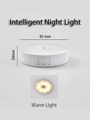 LED Smart Human Body Sensor Night Lamp Emergency Automatic Lighting USB Charging Wireless Magentic Suction Use Night Light