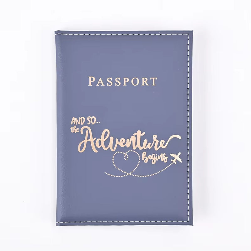 1PCS Passport Cover Bag for Women Men Pu Leathaer Fashion Travel Passport Holder Case ID Name Business Cards Protector Pouch