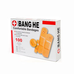 100Pcs/Pack Waterproof Band-Aids Bandages First Aid Medical Anti-Bacteria Wound Plaster Multi Size Home Travel Emergency Kits