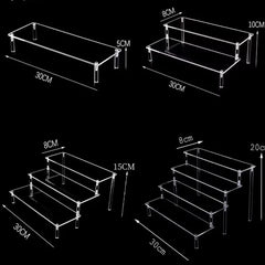 30Cm Acrylic Display Stand, Clear Riser Rack for Cupcakes, Perfume, Dolls, and Nail Storage