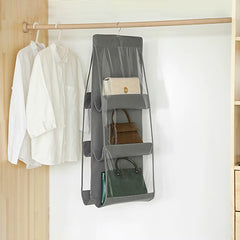 1PC Bag Storage Bag Hanging Bag Hanging 8-Sided Transparent Storage Bag Bedroom Closet Dust Bag Foldable