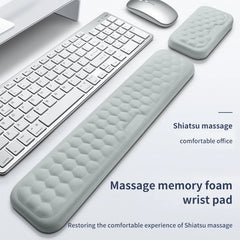 Ergonomic Keyboard Mouse Wrist Rest Office Typing Protection Relax Wrist Memory Foam Mouse Pad Computer Laptop Desk Mat