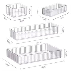 Transparent Box Storage Organizer Desk Plastic Storage Box Container Drawer Organizer Table Jewelry Box Makeup Organizer Boxes