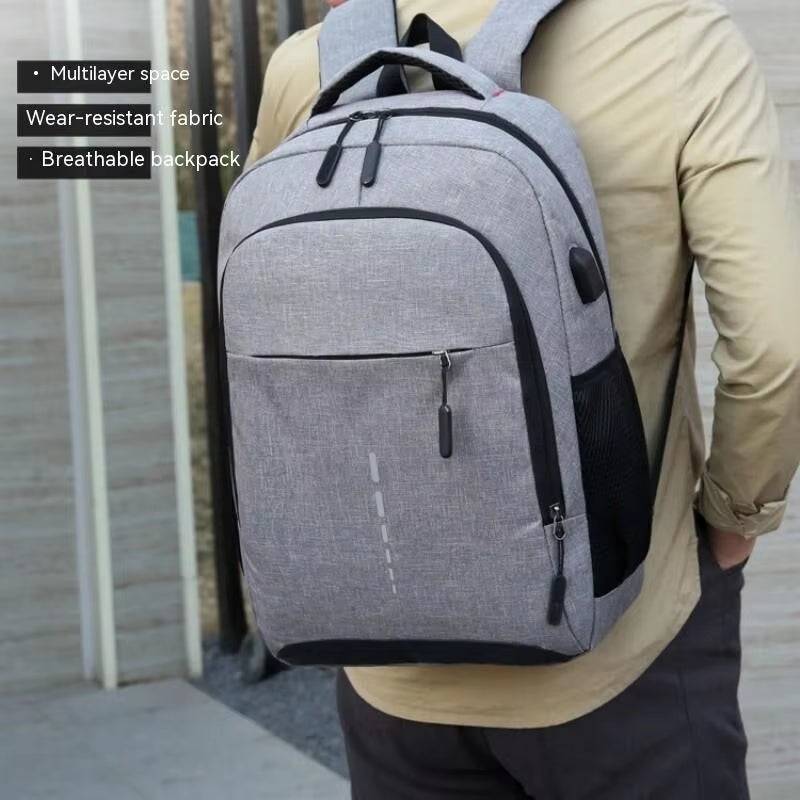 Mens Backpack Largecapacity Simple Fashion Travel Female Student Computerbag