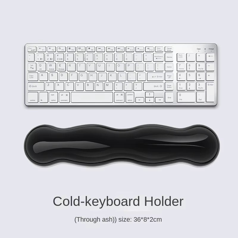 Mouse Pad with Wrist Rest, Keyboard Rest, anti Slip Silicone Transparent Desktop Office Game Console, Mouse Wrist Rest