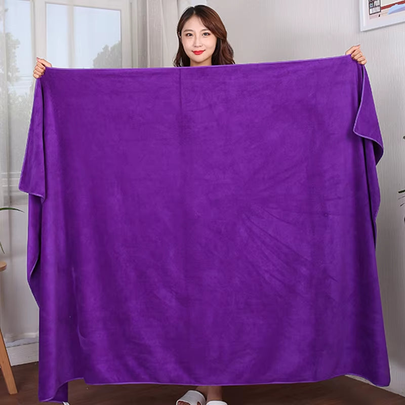 Oversized Super Thick Towel Microfiber Bath Towel, Super Soft, Super Absorbent and Quick-Drying, White Towel Face Towel