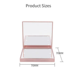 6 Led Makeup Mirror with Light Magnifying Small Pocket Portable Travel Pink Black White Foldable Cosmetics Vanity Mirrors