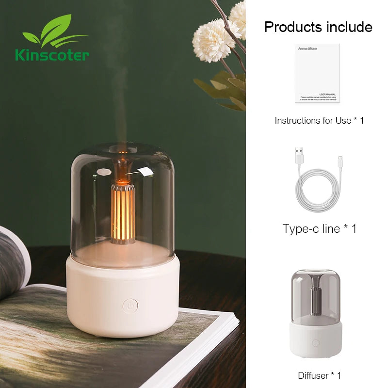 Portable Mini Aroma Diffuser USB Air Humidifier Essential Oil Night Light Cold Mist Maker Sprayer for Home Gift