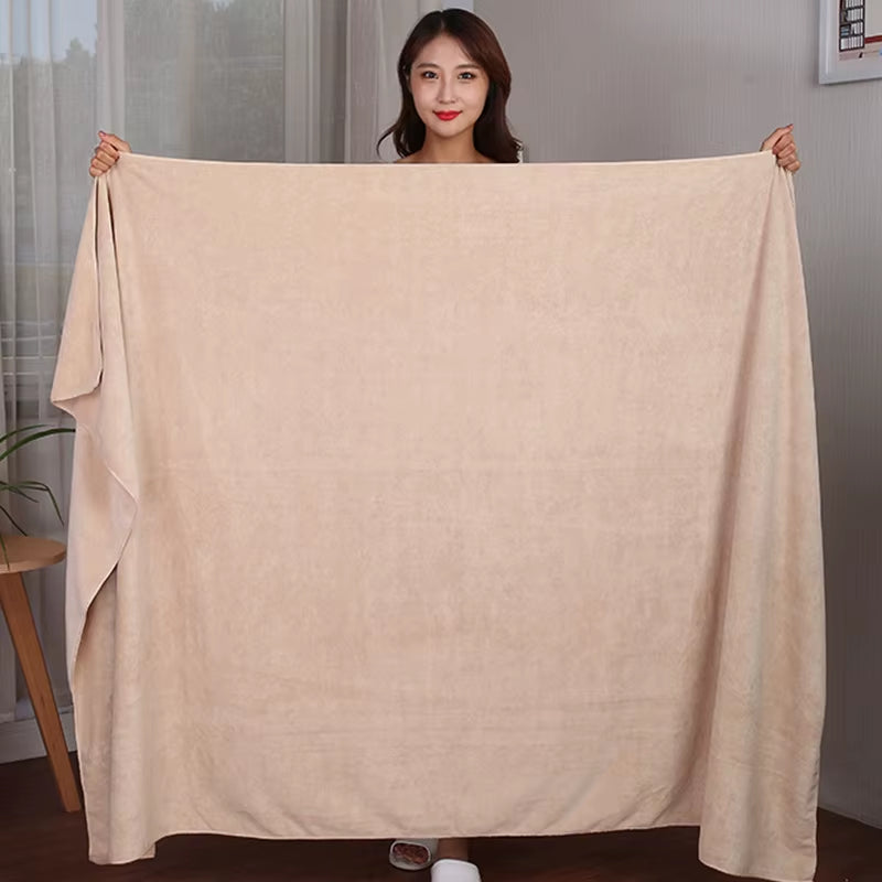 Oversized Super Thick Towel Microfiber Bath Towel, Super Soft, Super Absorbent and Quick-Drying, White Towel Face Towel