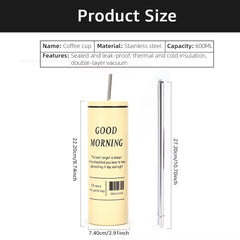 Stainless Steel Coffee Cup Thermoses Double Wall Vacuum Flask Insulated Cup Portable Ice American Coffee Mug Water Bottle