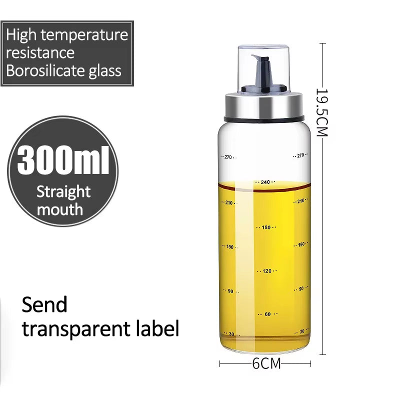 180/300/500Ml Cooking Seasoning Oil Bottle Sauce Bottle Glass Storage Bottles for Oil and Vinegar Oil Dispenser for Kitchen