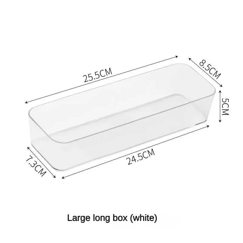 Transparent Box Storage Organizer Desk Plastic Storage Box Container Drawer Organizer Table Jewelry Box Makeup Organizer Boxes