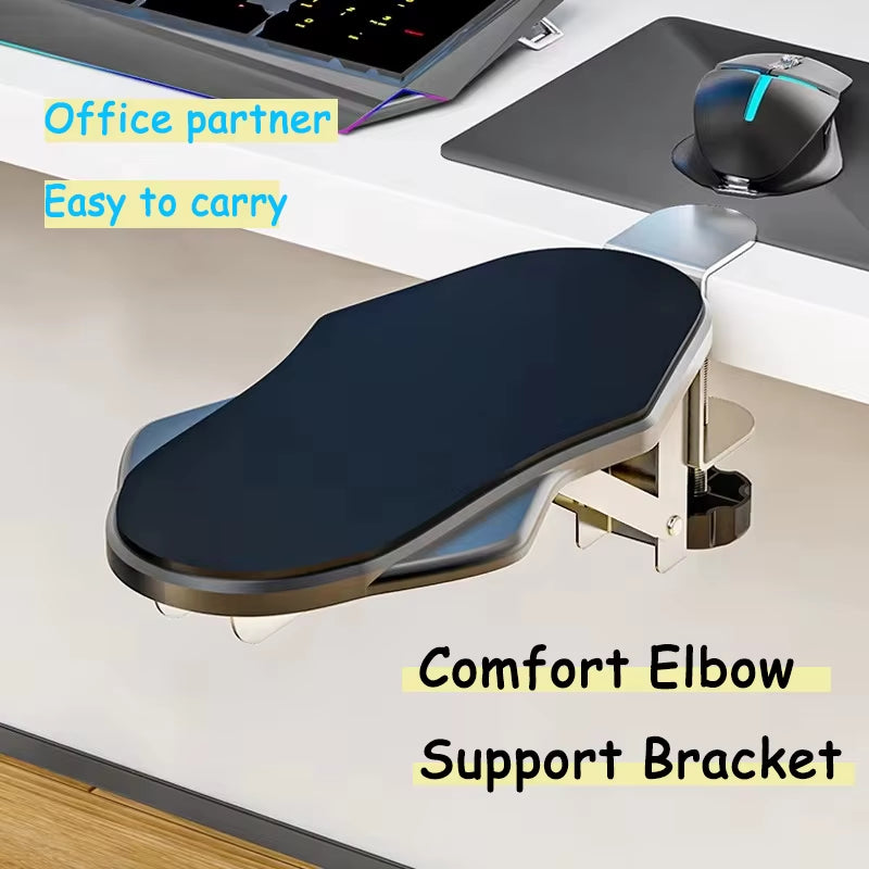 Computer Desk Arm Rest Pad Foldable Ergonomic Wrist Rest Support for Keyboard Armrest Extender Rotating Mouse Pad Holder Rack