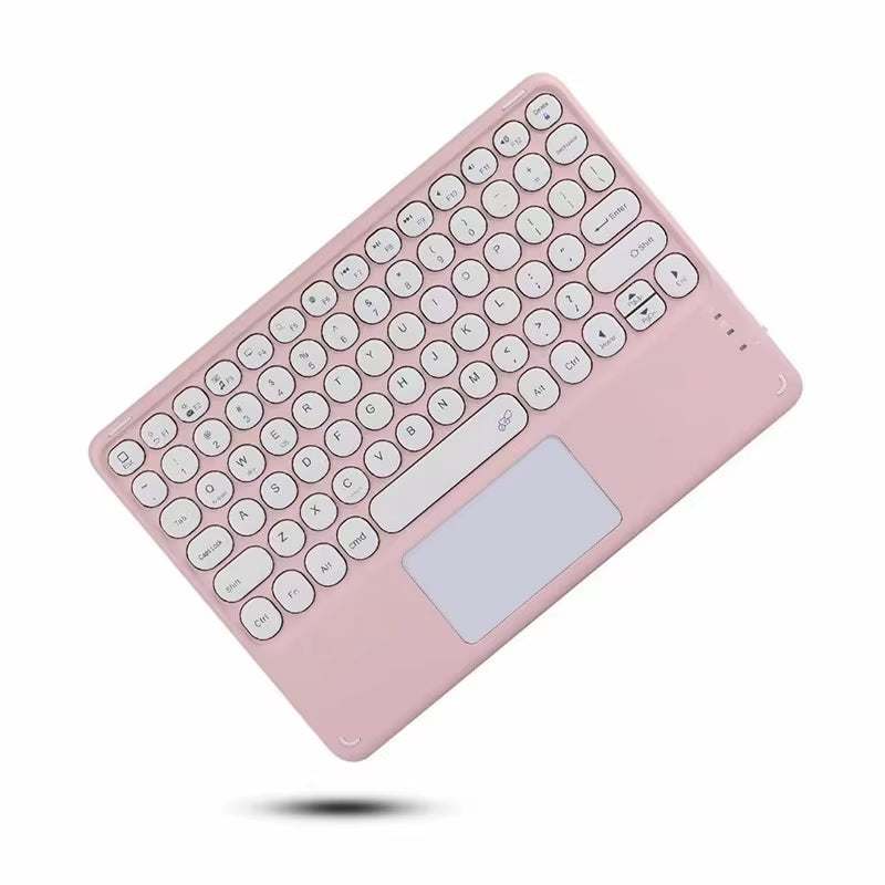 Spanish/English Bluetooth Keyboard 10 Inch for Ipad Air Pro Wireless Rechargeable Keyboard for Phone Tablet Laptop Universal