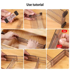 2Pcs/Set Adjustable Clapboard Drawer Divider Partition DIY Durable Storage Organiser Wardrobe Closet Punch-Free Separator