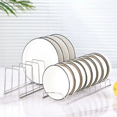 Kitchen Bowl Dish Organizer Stainless Steel Dish Holder Home Cutlery Dishes Pot Lid Rack Household Dish Rack Kitchen Accessories