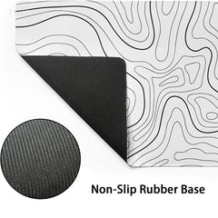 Mouse Pad Gamer White Contour Lines XL HD Custom New Mousepad XXL Mousepads Natural Rubber Office Mouse Mats Desktop Mouse Pad