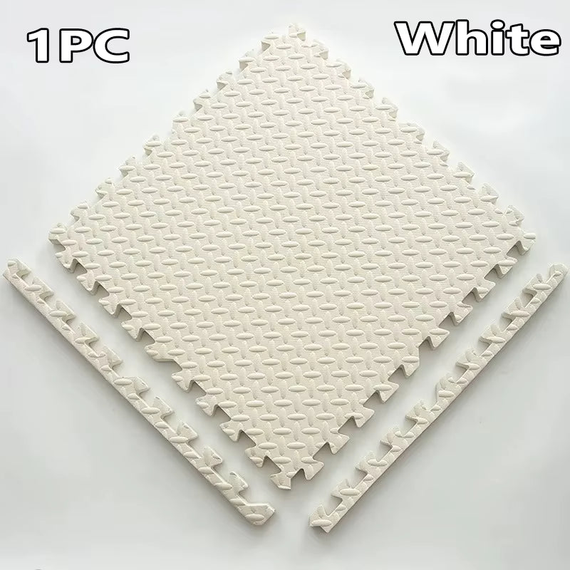 1-16PCS 30*30Cm Sports Gym Protection EVA Leaf Grain Floor Mats Yoga Fitness Non-Slip Splicing Rugs Thicken Shock Room Workout