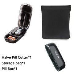 Newest Quartering Pill Cutter Storage Box Portable Drug Tablet Medicine Dustproof Divider Organizer Crusher Pill Cutter