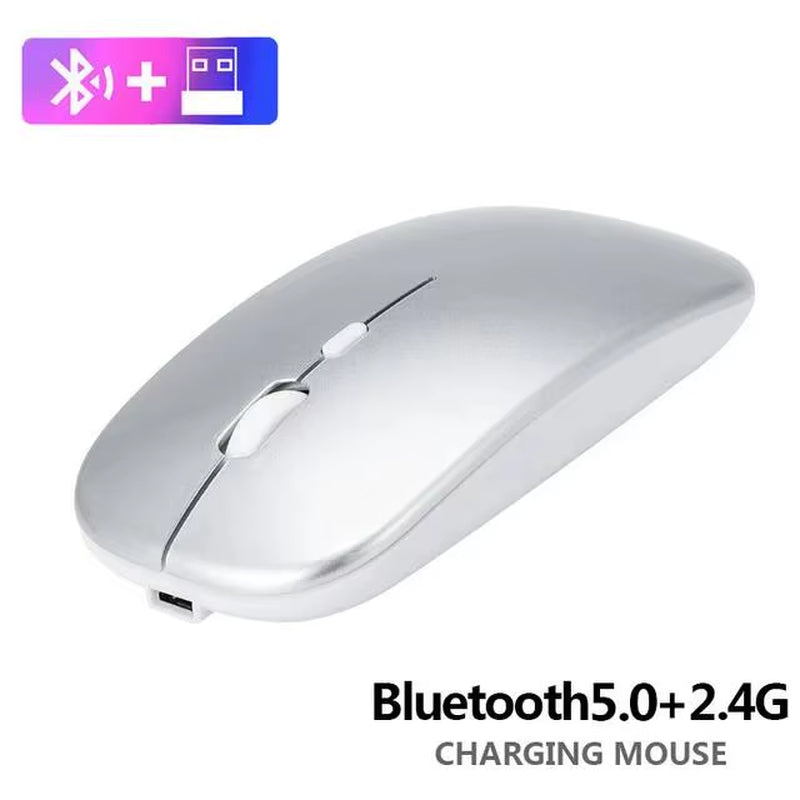 Bluetooth Wireless Optical Mouse, USB Rechargeable for Computer, Laptop, MacBook, and Gaming