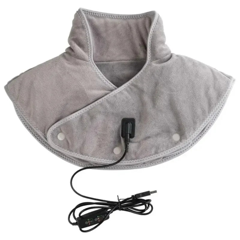 Electric Heating Shoulder Neck Pad Massager Three Gear Hot Compress Cervical Shawl Warmer USB for Shoulder Neck Back Relax Brace